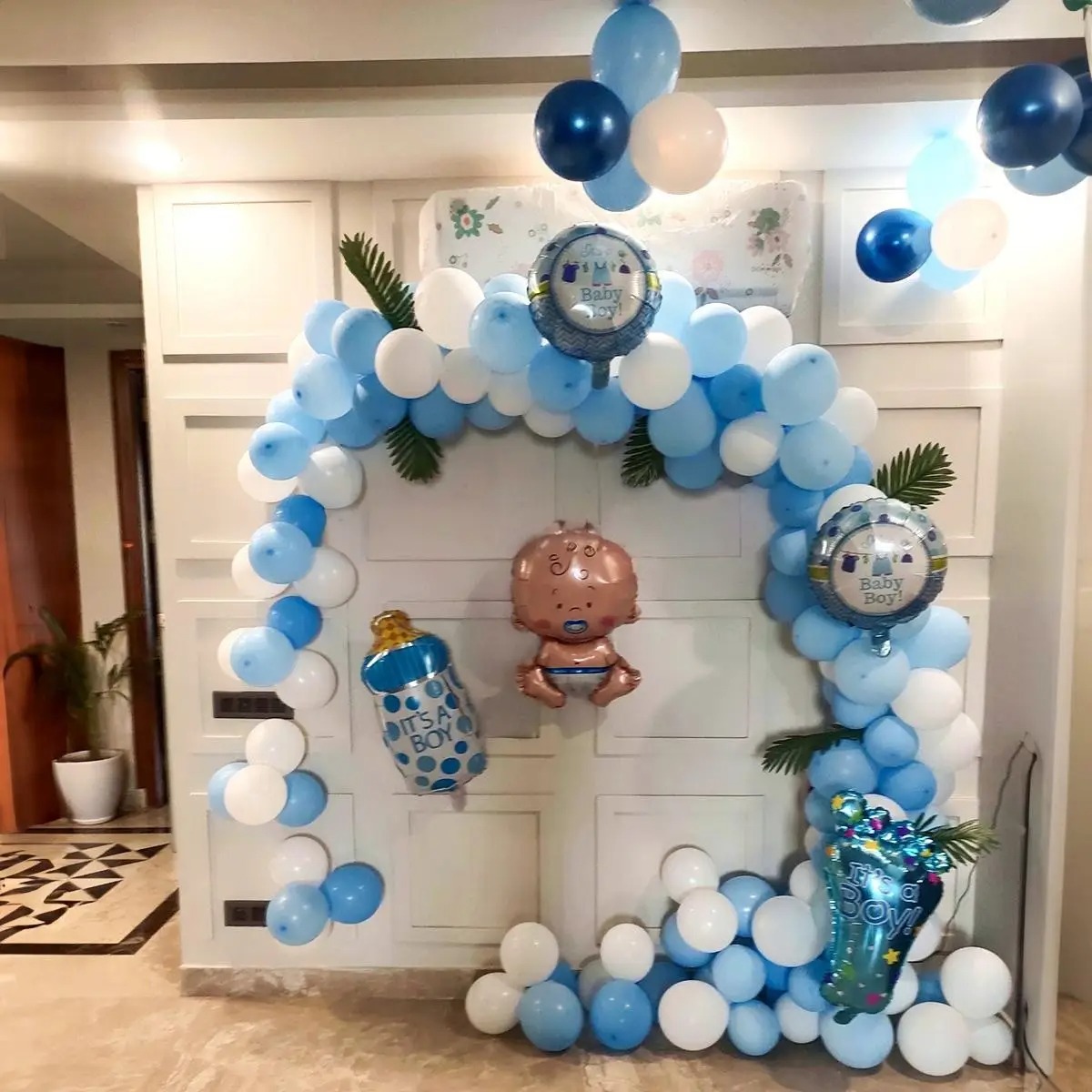 Pastel Blue Welcome Baby Boy Decoration