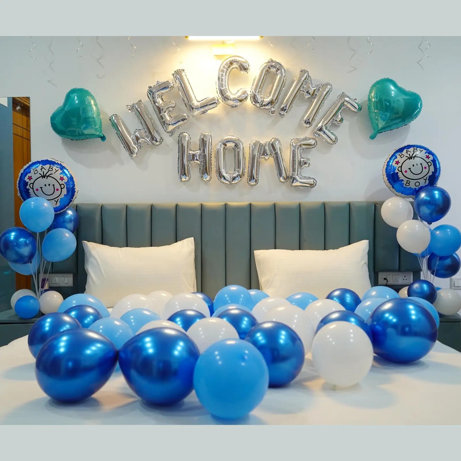 Blue Bliss Welcome Baby Boy Decoration