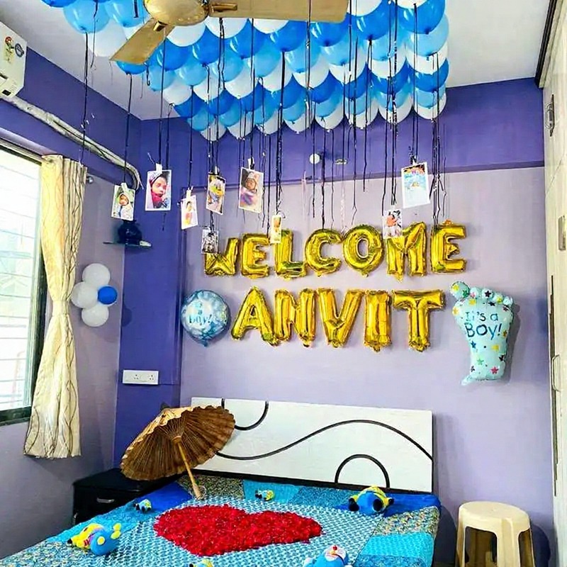 Welcome Home Baby Boy Decor