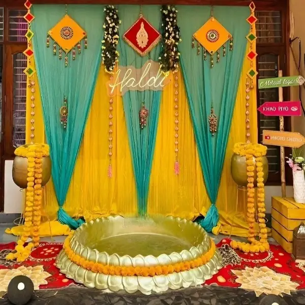 Haldi Ceremony Outdoor Setup