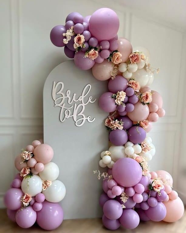 Bride-To-Be Pastel Balloon Setup