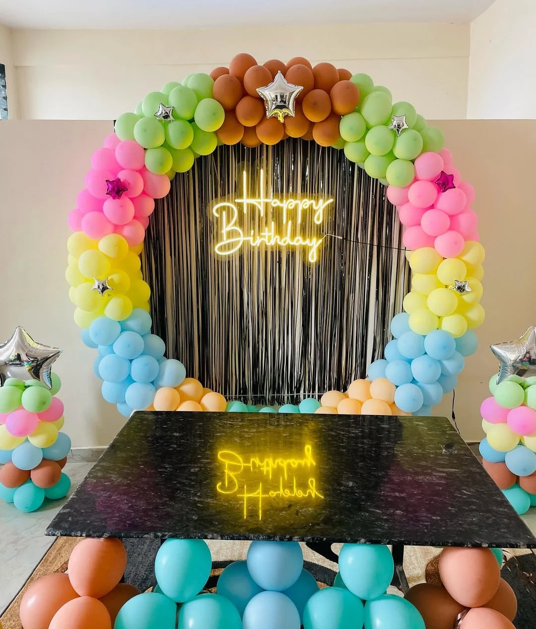 Elegant Star-Themed Birthday Setup