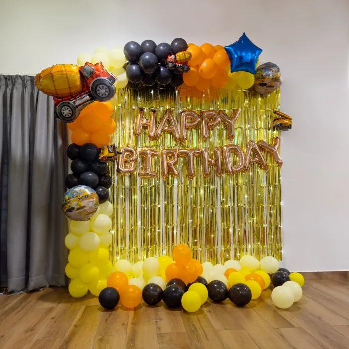 Construction-Themed Birthday Backdrop