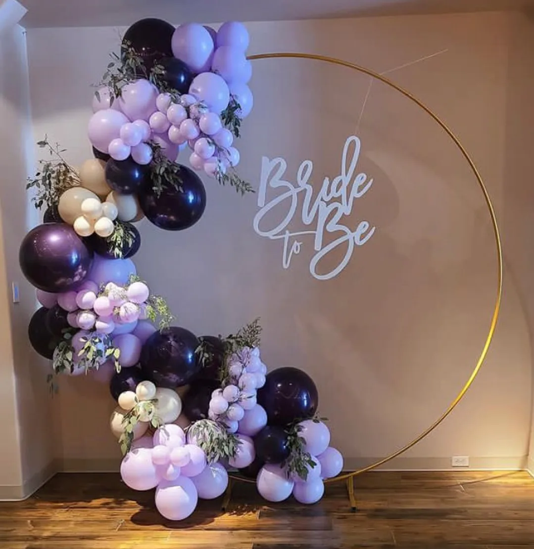 Elegant Bridal Balloon Hoop Arch