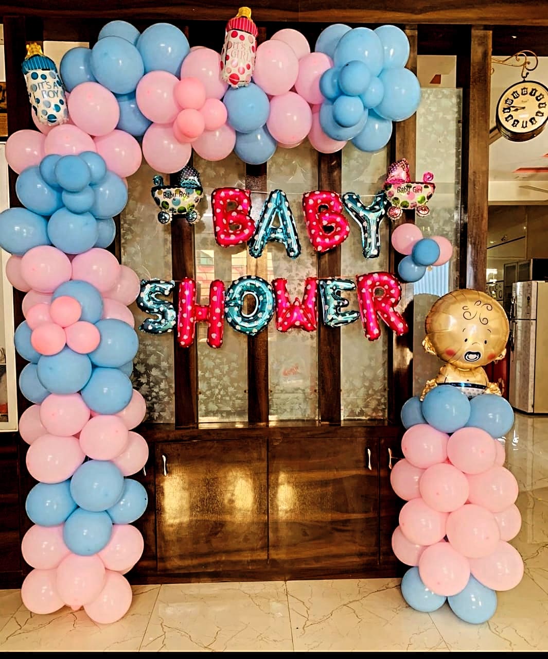 Classic Baby Shower Balloon Arch