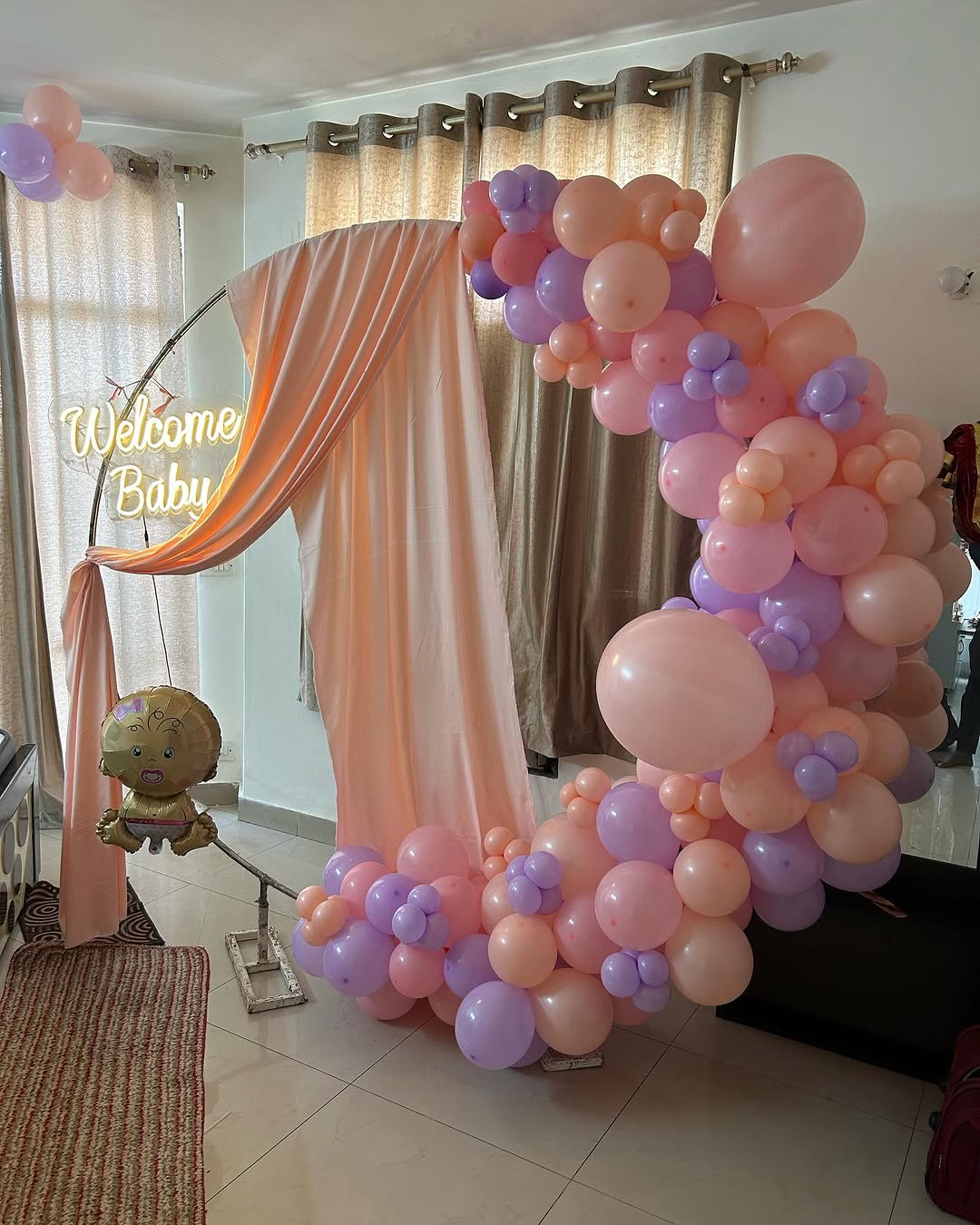 Welcome Baby Elegant Baby Shower Setup