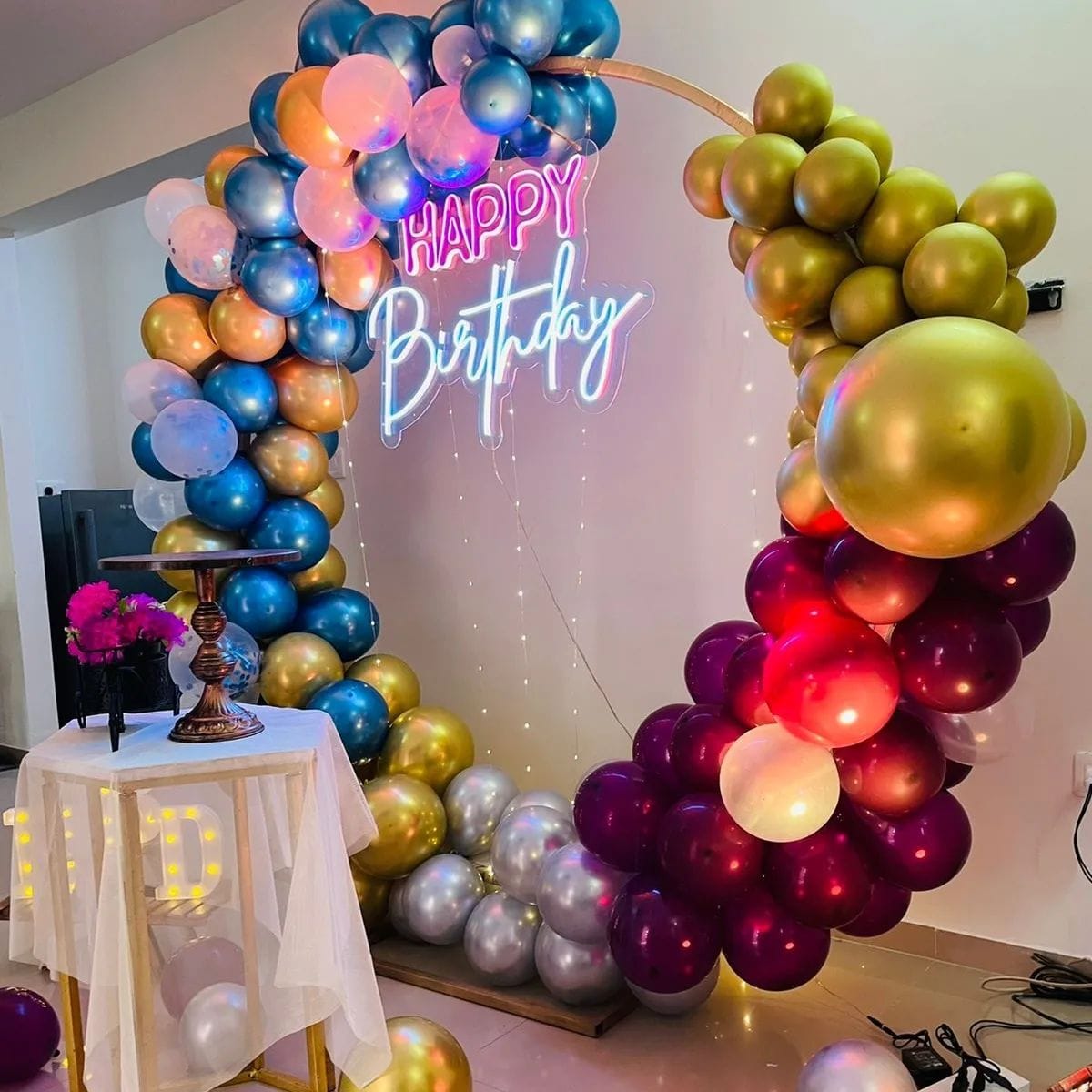 Luxury Metallic Birthday Arch