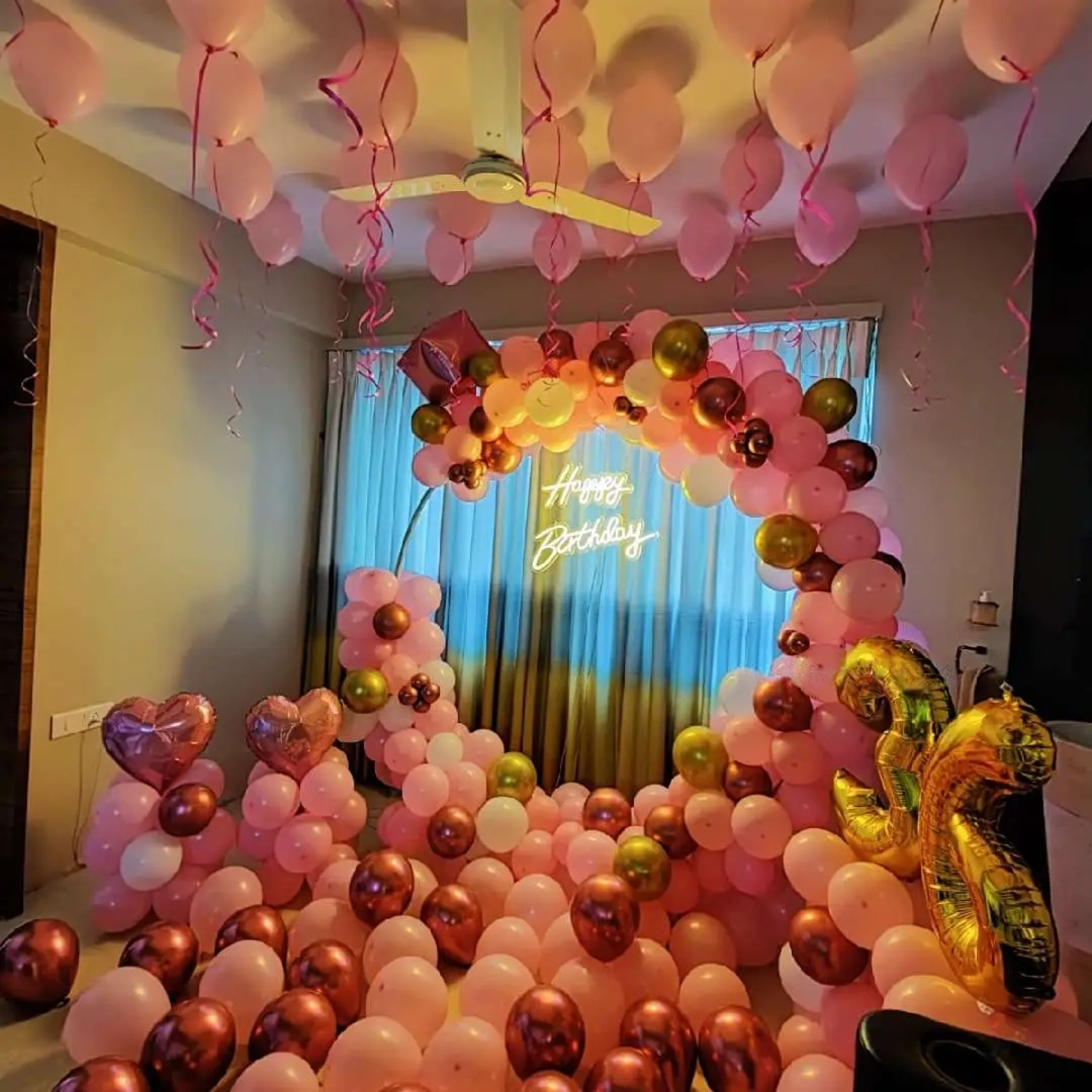 Neon Birthday Ring Decoration