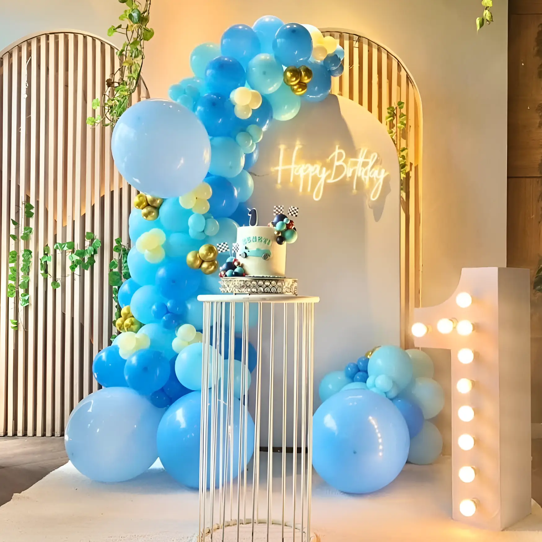 First Birthday Balloon Decor