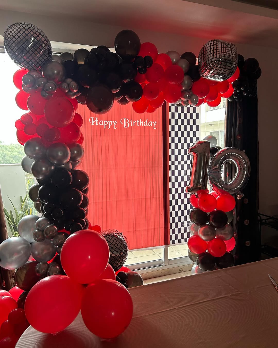 Race-Themed 10th Birthday Party Decor