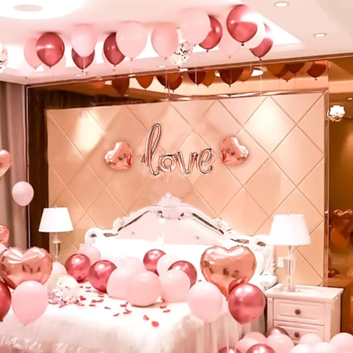 Romantic Rose Gold Love Decoration