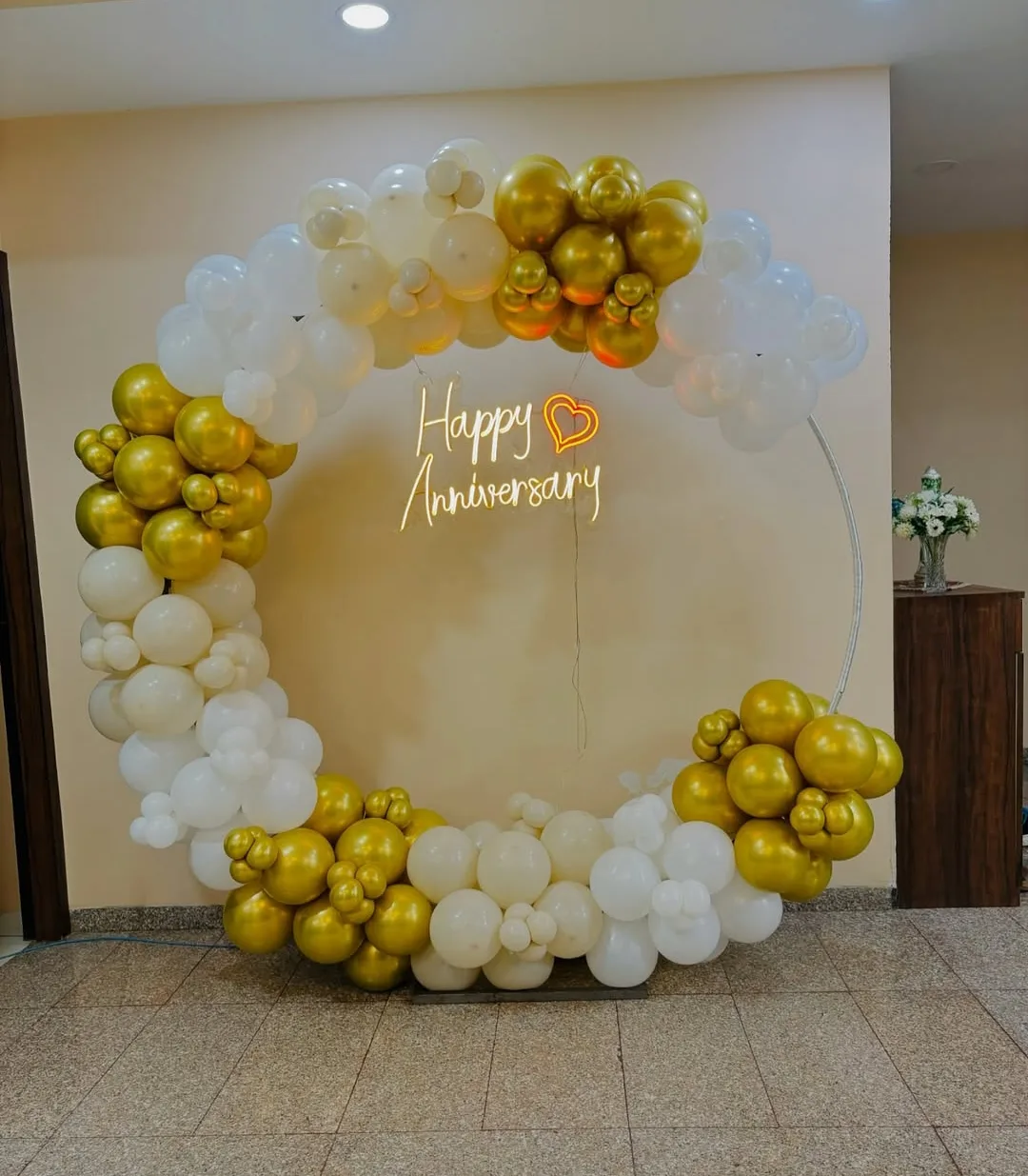Golden Glow Anniversary Arch