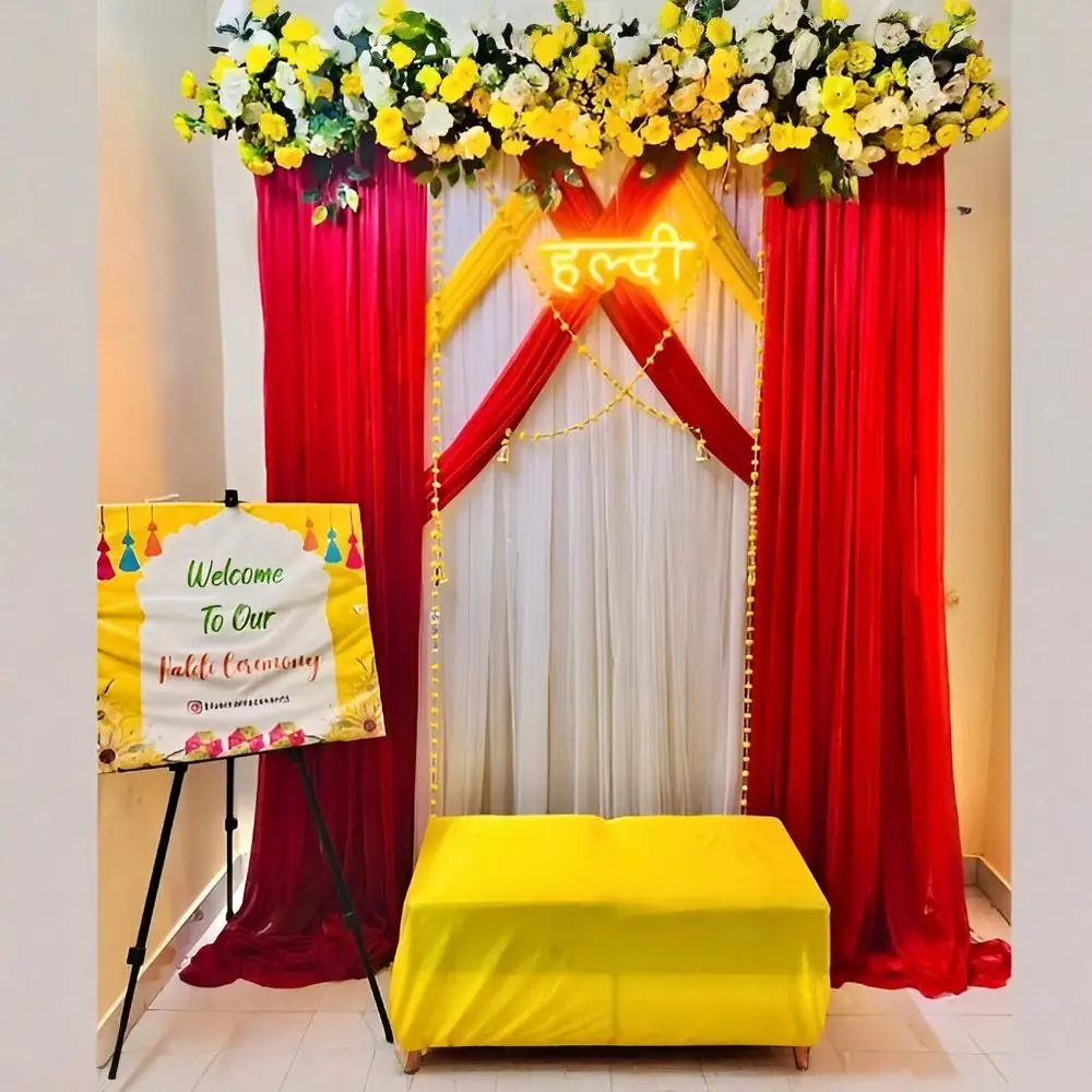 Indoor Haldi Setup