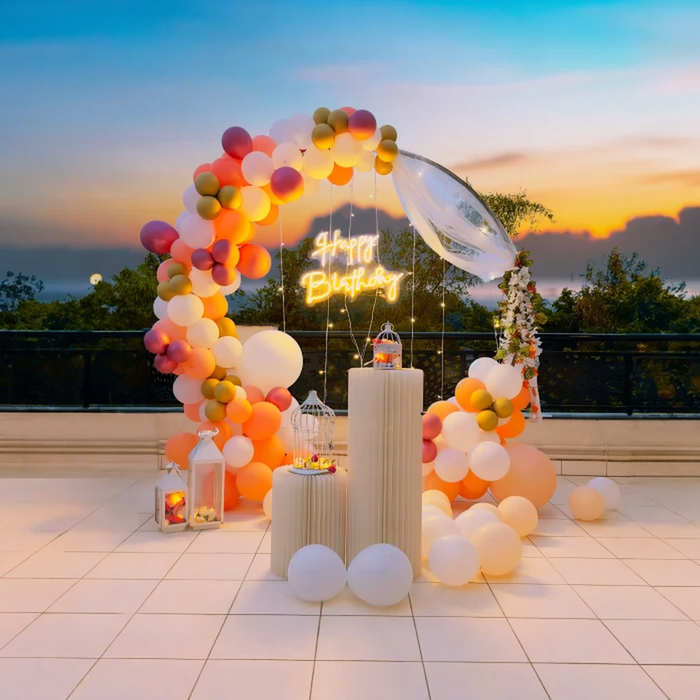 Amazing Birthday Neon Light Ring Decoration  Hyderabad