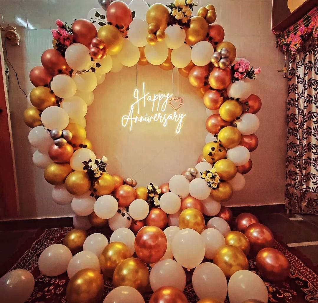 Golden Love Anniversary Arch