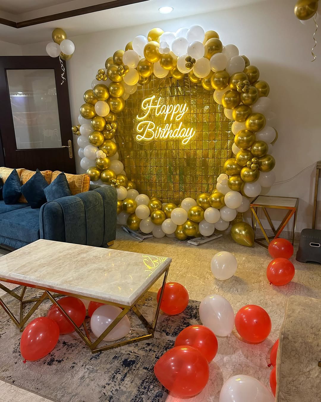 Golden Glam Birthday Backdrop
