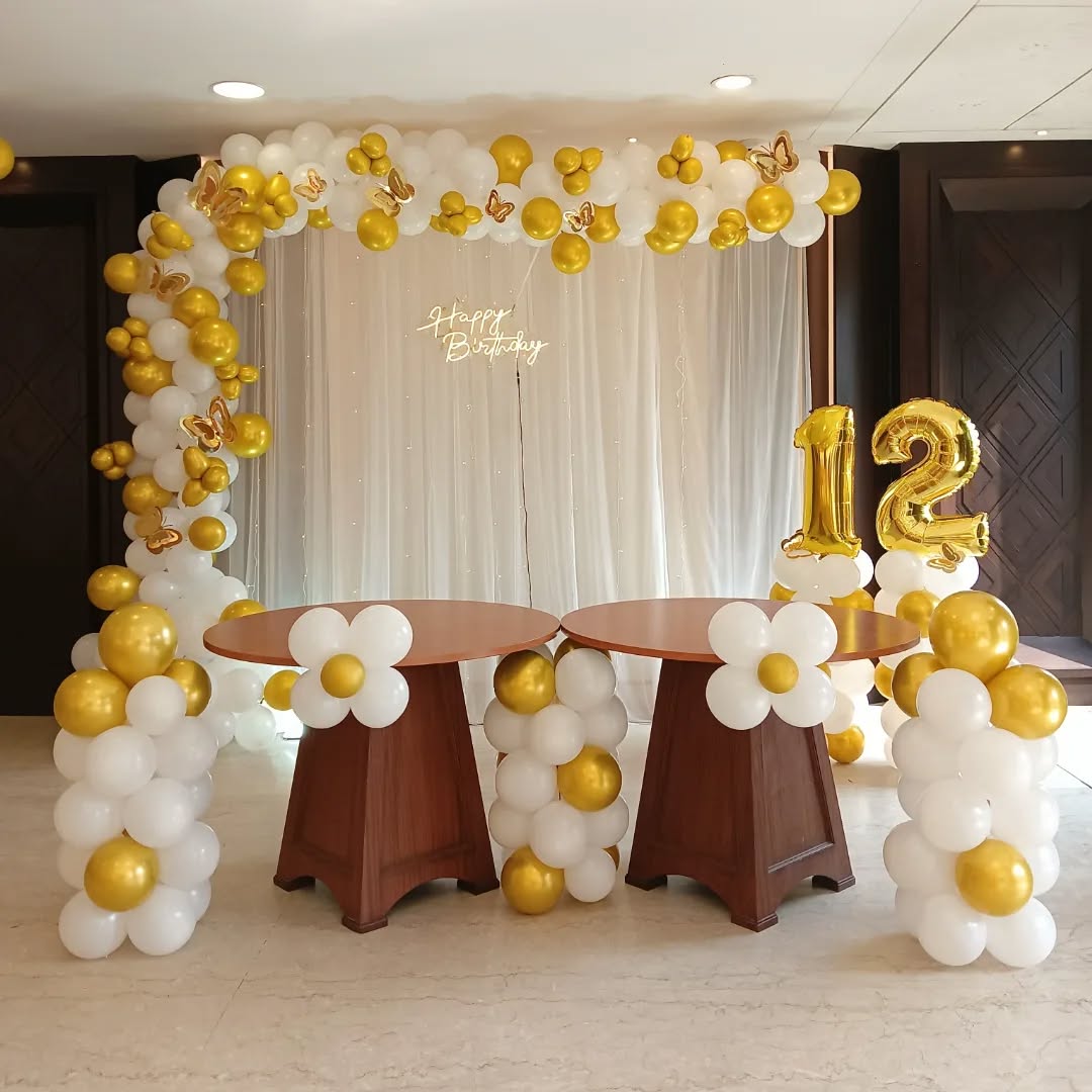 Golden Daisy Birthday Arch