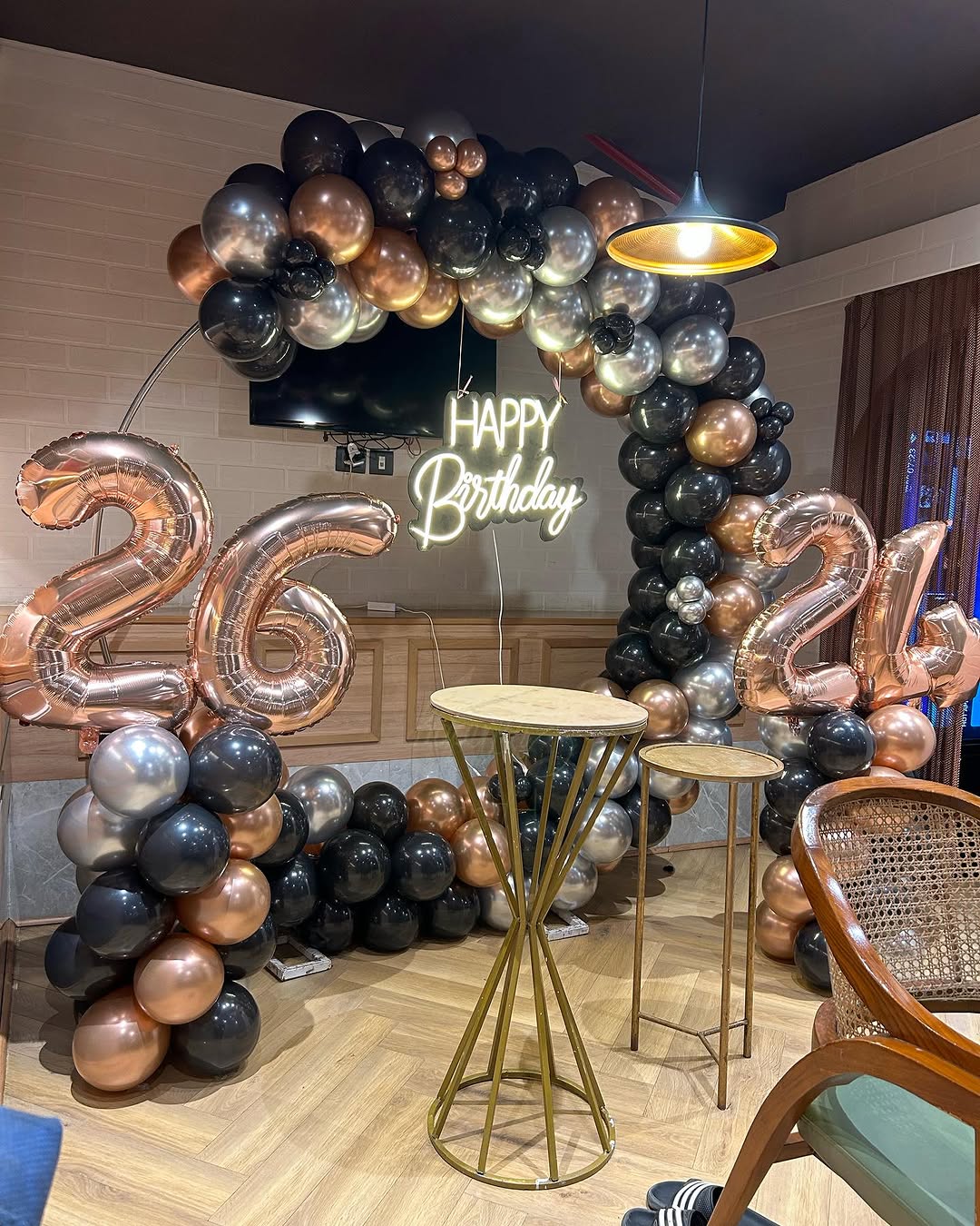 Elegant Metallic Birthday Arch