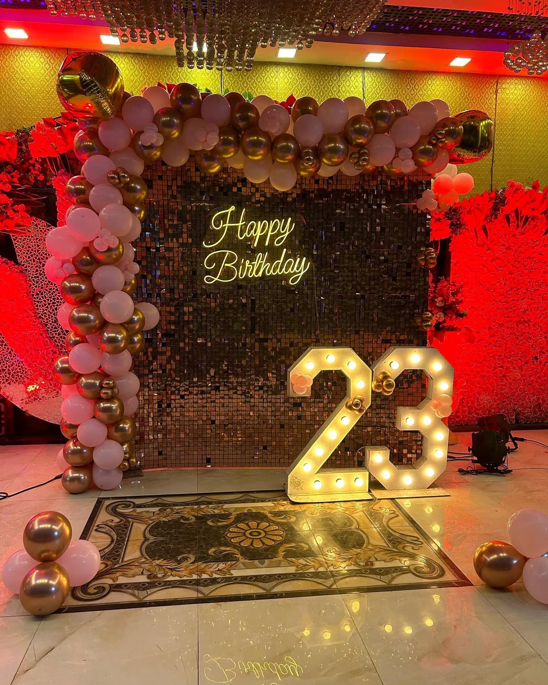 Golden Luxe Birthday Backdrop