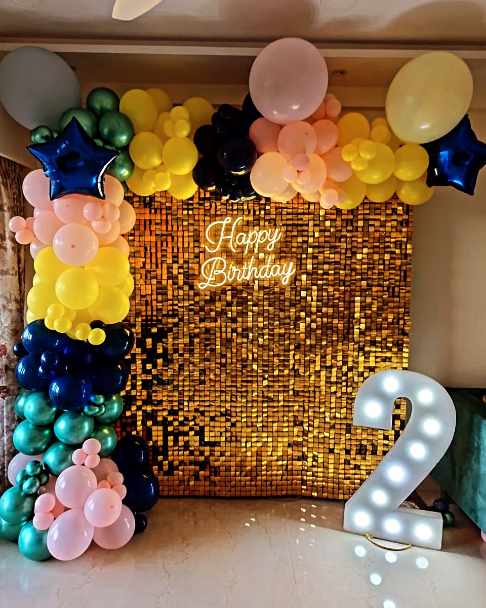 Golden Glow Birthday Balloon